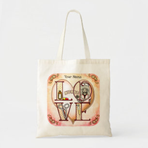 Bolso De Tela Enfermera Amor