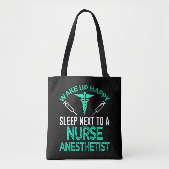 Bolso De Tela Enfermera anestesista RN Regalo de Enfermera Regis (Anverso)