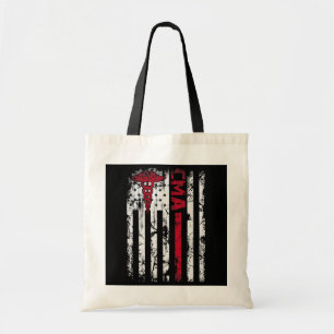 Bolso De Tela Enfermera de Bandera de los Estados Unidos, asiste