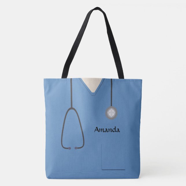 Bolso De Tela Enfermera de cirugía azul AOPM (Anverso)