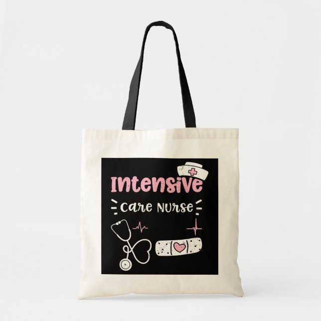 Bolso De Tela Enfermera de enfermería intensiva de cuidado inten (Frente)