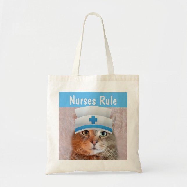 Bolso De Tela Enfermera de gato (Frente)