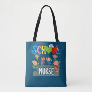 Bolso De Tela Enfermera de la escuela primaria matriculada de vu