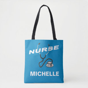 Bolso De Tela Enfermera de nombre de Personalizable