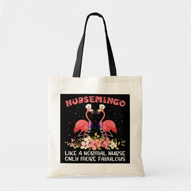 Bolso De Tela Enfermera de Nursemingo Flamingo (Frente)