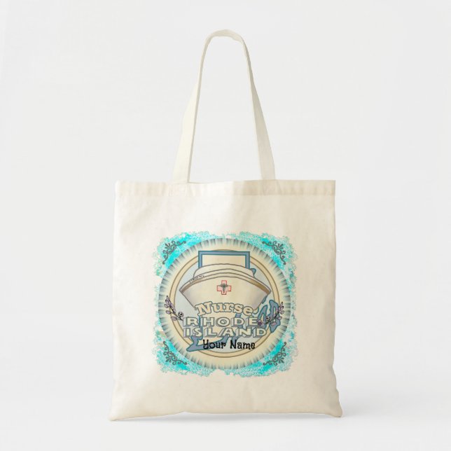 Bolso De Tela Enfermera de Rhode Island (Frente)