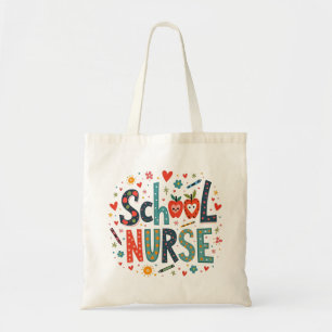 Bolso De Tela Enfermera escolar - Diseño divertido y colorido