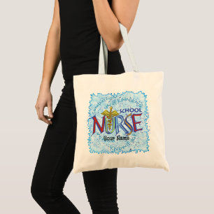 Bolso De Tela Enfermera escolar Motto Tote Bag