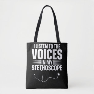 Bolso De Tela Enfermera Funny Stethoscope Médica Chiste