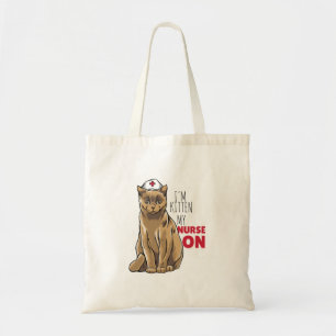 Bolso De Tela Enfermera Gatito Lindo
