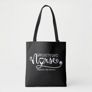 Bolso De Tela Enfermera inscrita Stethoscope (RN)Personalizada