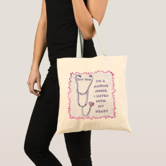 Bolso De Tela Enfermera marina Stethoscope