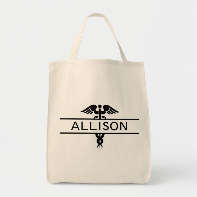Bolso De Tela Enfermera médica personalizada (Frente)