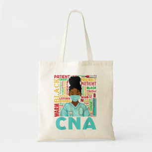 Bolso De Tela Enfermera negra fuerte CNA Afro Melanin Afroameric