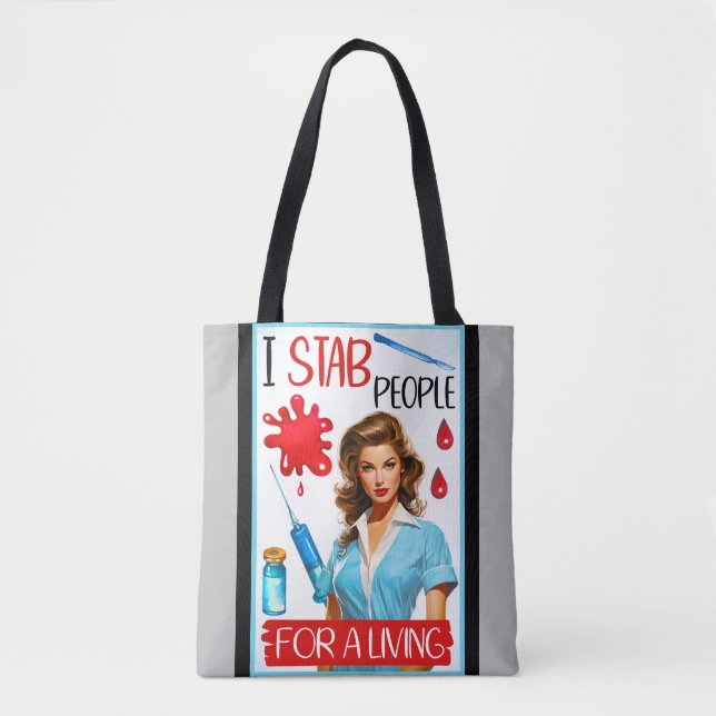 Bolso De Tela Enfermera nostálgica para ganarse la vida (Anverso)