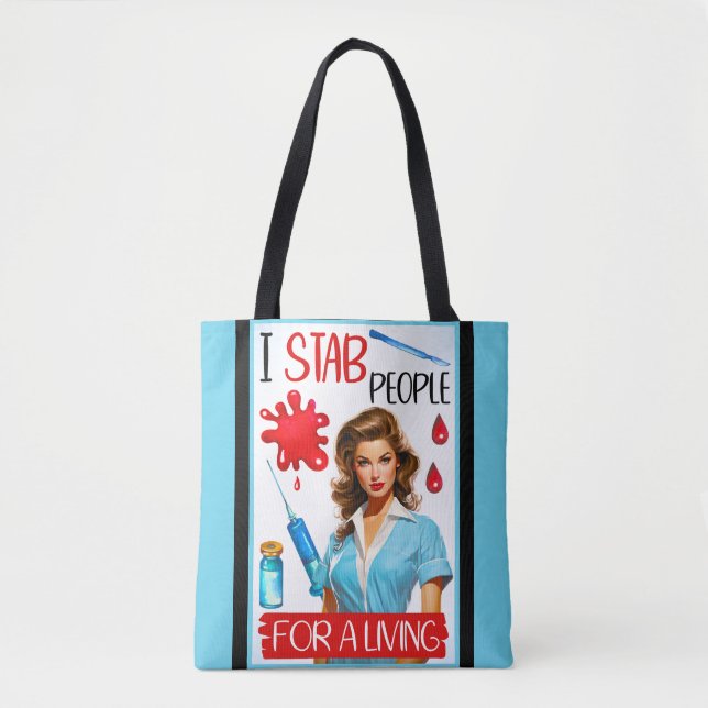 Bolso De Tela Enfermera nostálgica para ganarse la vida (Anverso)