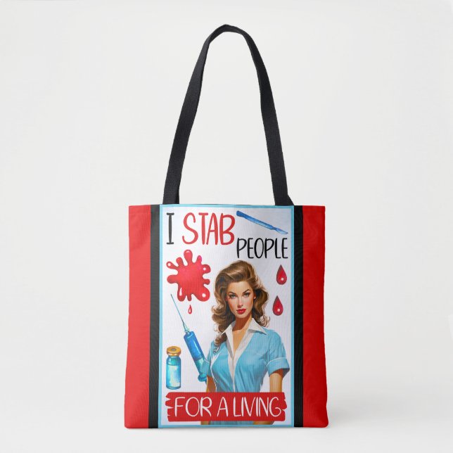 Bolso De Tela Enfermera nostálgica para ganarse la vida (Anverso)