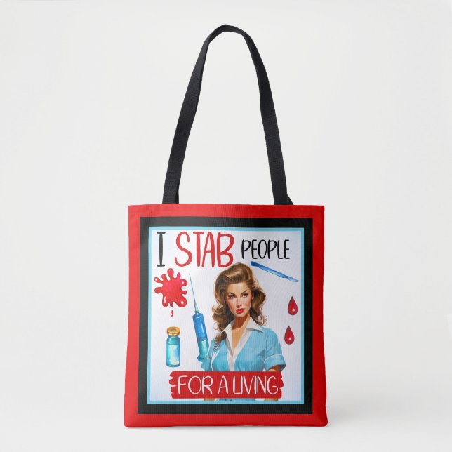 Bolso De Tela Enfermera nostálgica para ganarse la vida (Anverso)