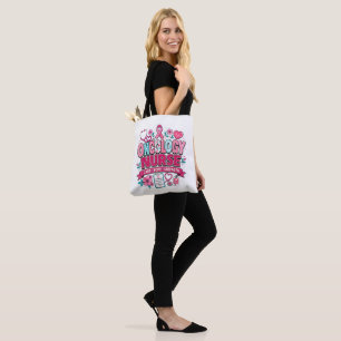 Bolso De Tela Enfermera Oncológica Conciencia del Cáncer de Mama