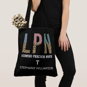 Bolso De Tela Enfermera práctica con licencia LPN personalizada