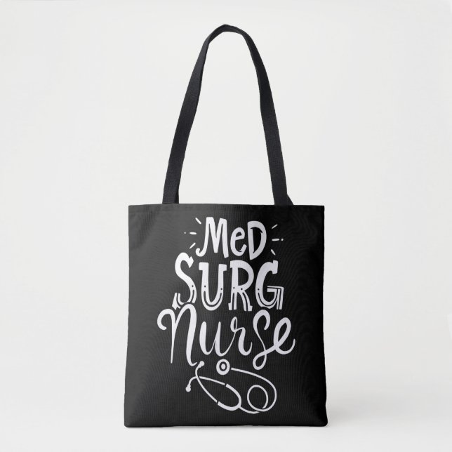 Bolso De Tela Enfermera quirúrgica médica Med Surg Nursemedicina (Anverso)