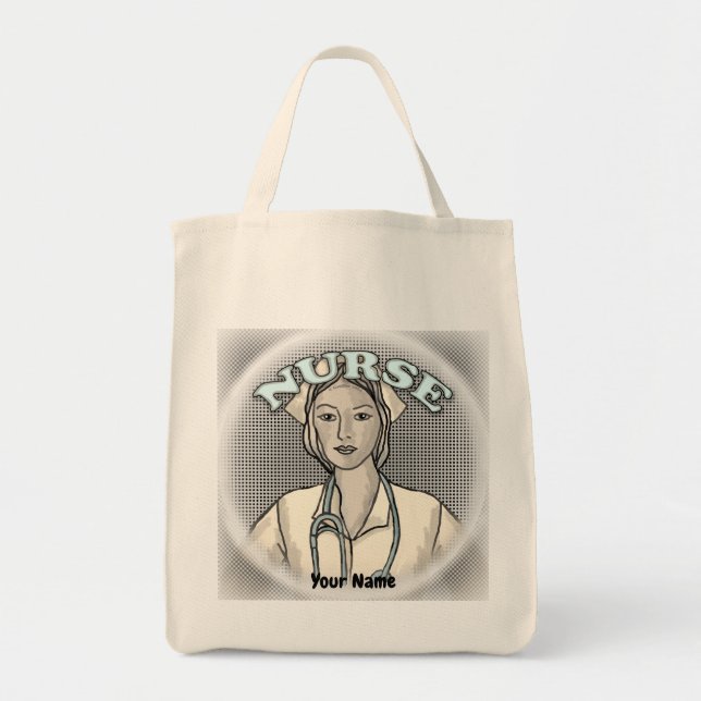 Bolso De Tela Enfermera retro  (Frente)