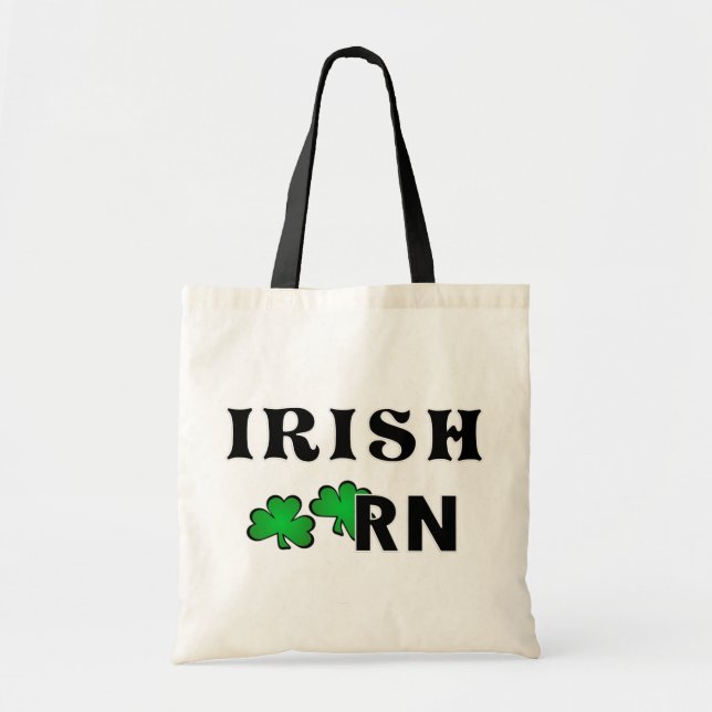 Bolso De Tela Enfermera RN del irlandés (Frente)