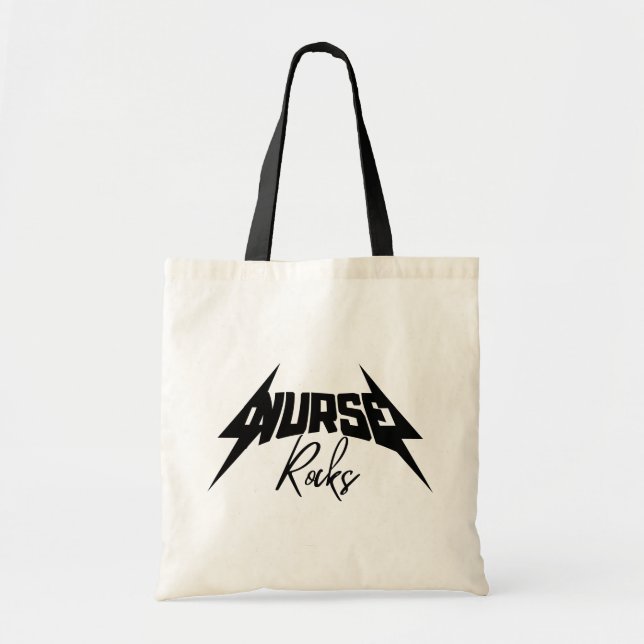 Bolso De Tela Enfermera Rocas estilo retro Minimalista (Frente)