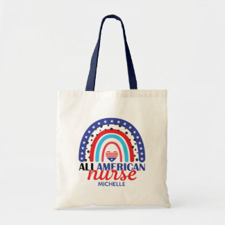 Bolso De Tela Enfermera todos los nombres arcoiris de la bandera
