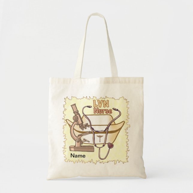 Bolso De Tela enfermeras de personalizado del Collage de LVN en  (Frente)