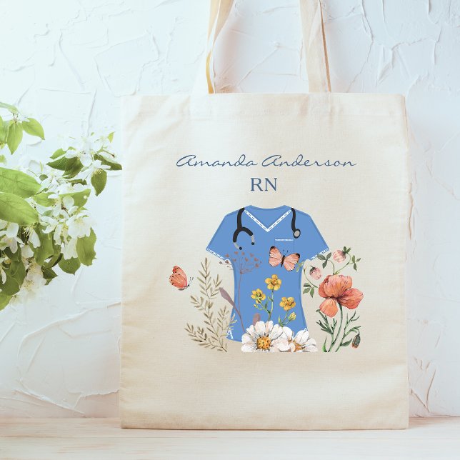 Bolso De Tela Enfermeras florales (Subido por el creador)