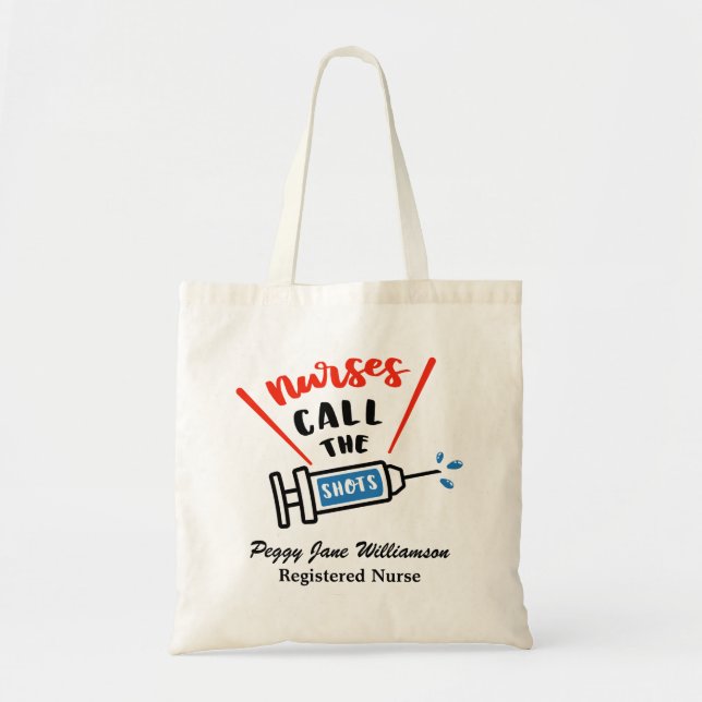 Bolso De Tela Enfermeras llaman a las fotos personalidades humor (Frente)