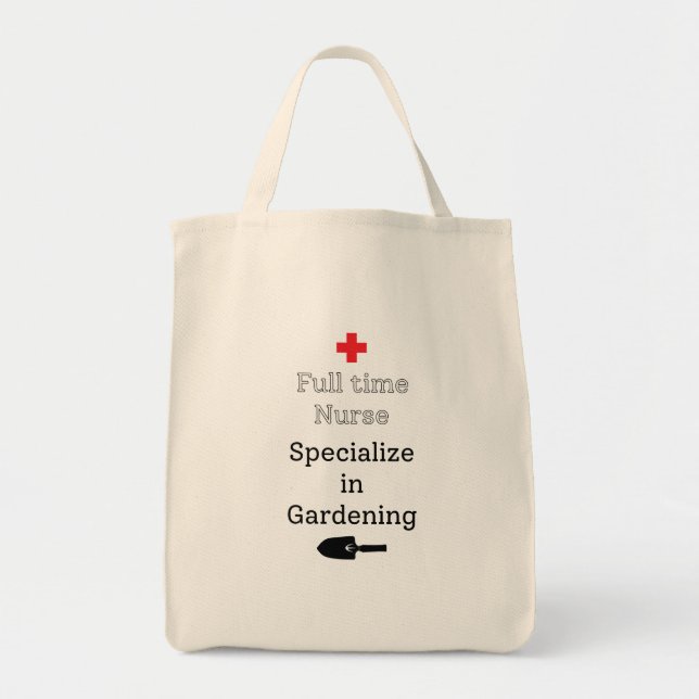 Bolso De Tela Enfermero a tiempo completo especializado en jardi (Frente)