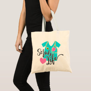 Bolso De Tela Enfermero Médico Keyworker NHS SCRUB Life Sunflowe