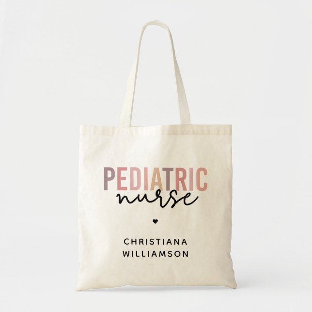 Bolso De Tela Enfermero pediátrico personalizado de enfermería p (Frente)