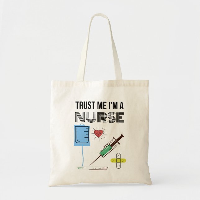 Bolso De Tela Enfermero, Regalo de Estudiantes de Enfermería, Re (Frente)