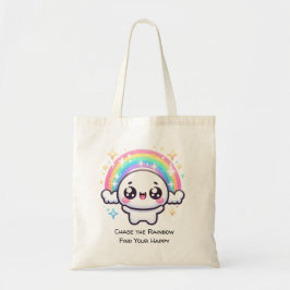 Bolso De Tela Enfrentar el arcoiris y encontrar tu felicidad