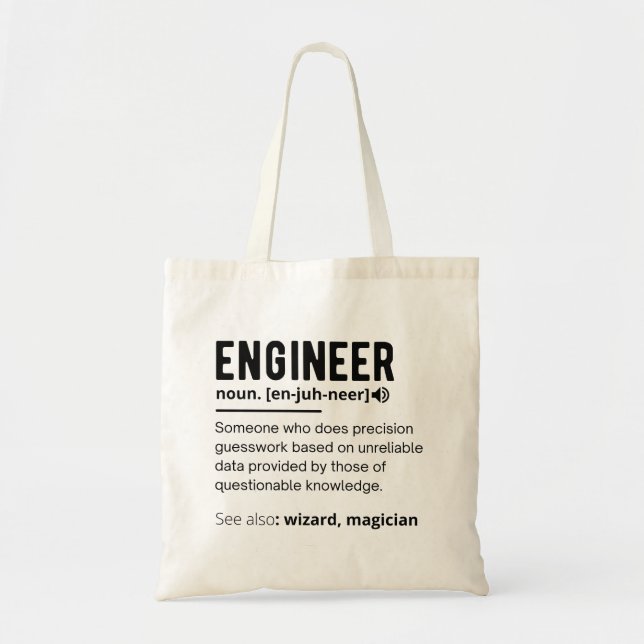 Bolso De Tela Engineer Definition Engineering Gift (Frente)