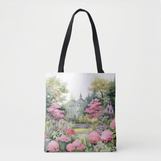 Bolso De Tela English Garden Landscape (Anverso)