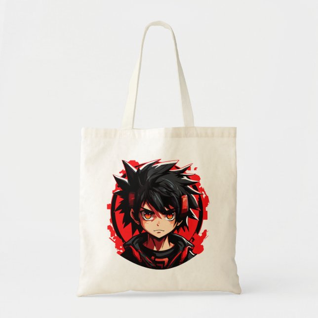 Bolso De Tela Engranaje sobrenatural: Anime Boy (Frente)