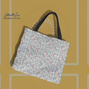 Bolso De Tela Enigma - círculos, rectángulos y cuadrados