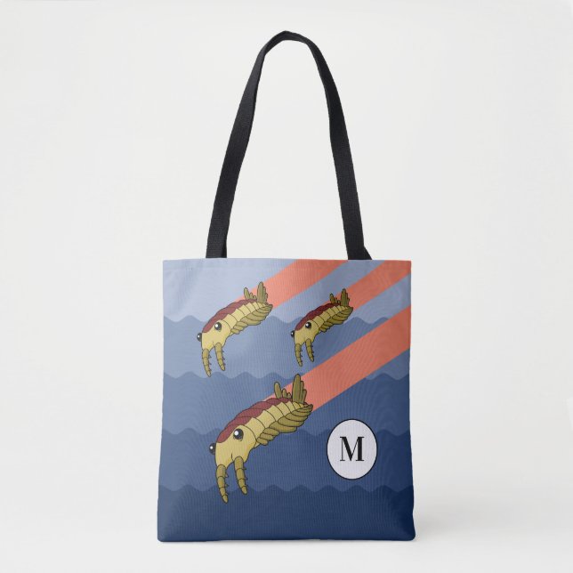 Bolso De Tela Enjambre de Anomalocaris - Prehistórico Personaliz (Anverso)