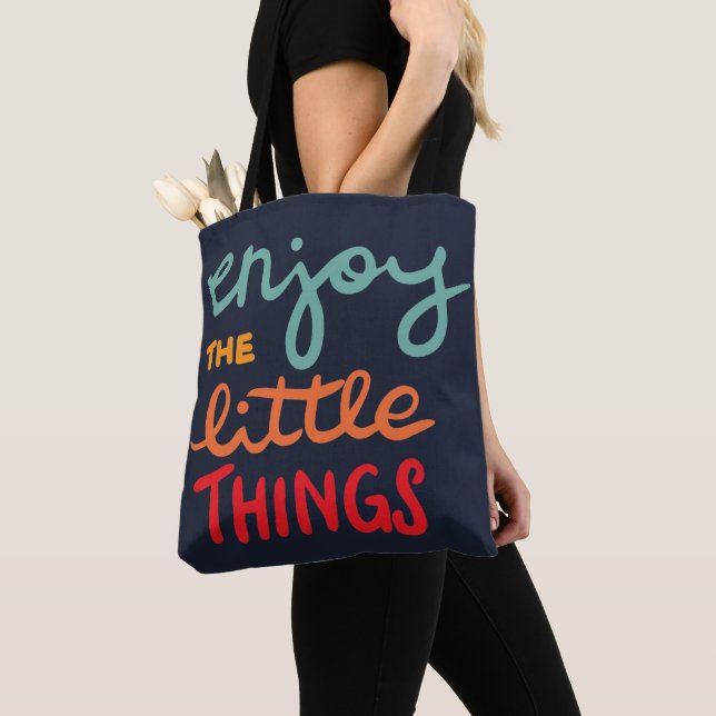 Bolso De Tela Enjoy the little things (Detalle)