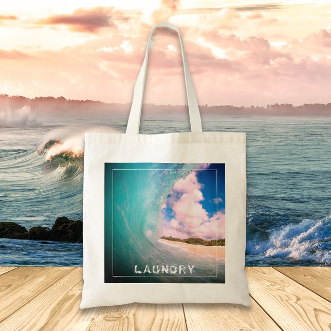 Bolso De Tela Enorme lavandería de olas oceánicas (Subido por el creador)