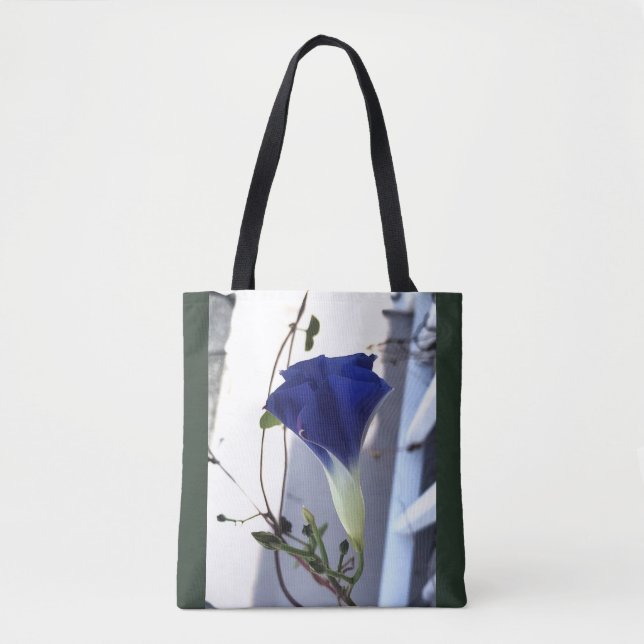 Bolso De Tela Enredadera de Tornasol Índigo  (Anverso)