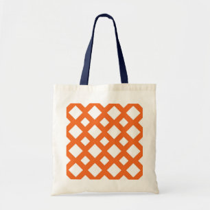 Bolso De Tela Enrejado de Naranja sobre Blanco