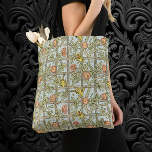 Bolso De Tela Enrejado de William Morris, textil vintage de jard