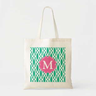 Bolso De Tela Enrejado moderno elegante del verde esmeralda