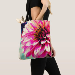 Bolso De Tela Enrojecimiento Dahlia Watercolor Elegancia