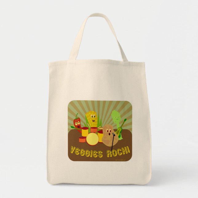 Bolso De Tela Ensalada divertida Personalizado de rock de delici (Frente)